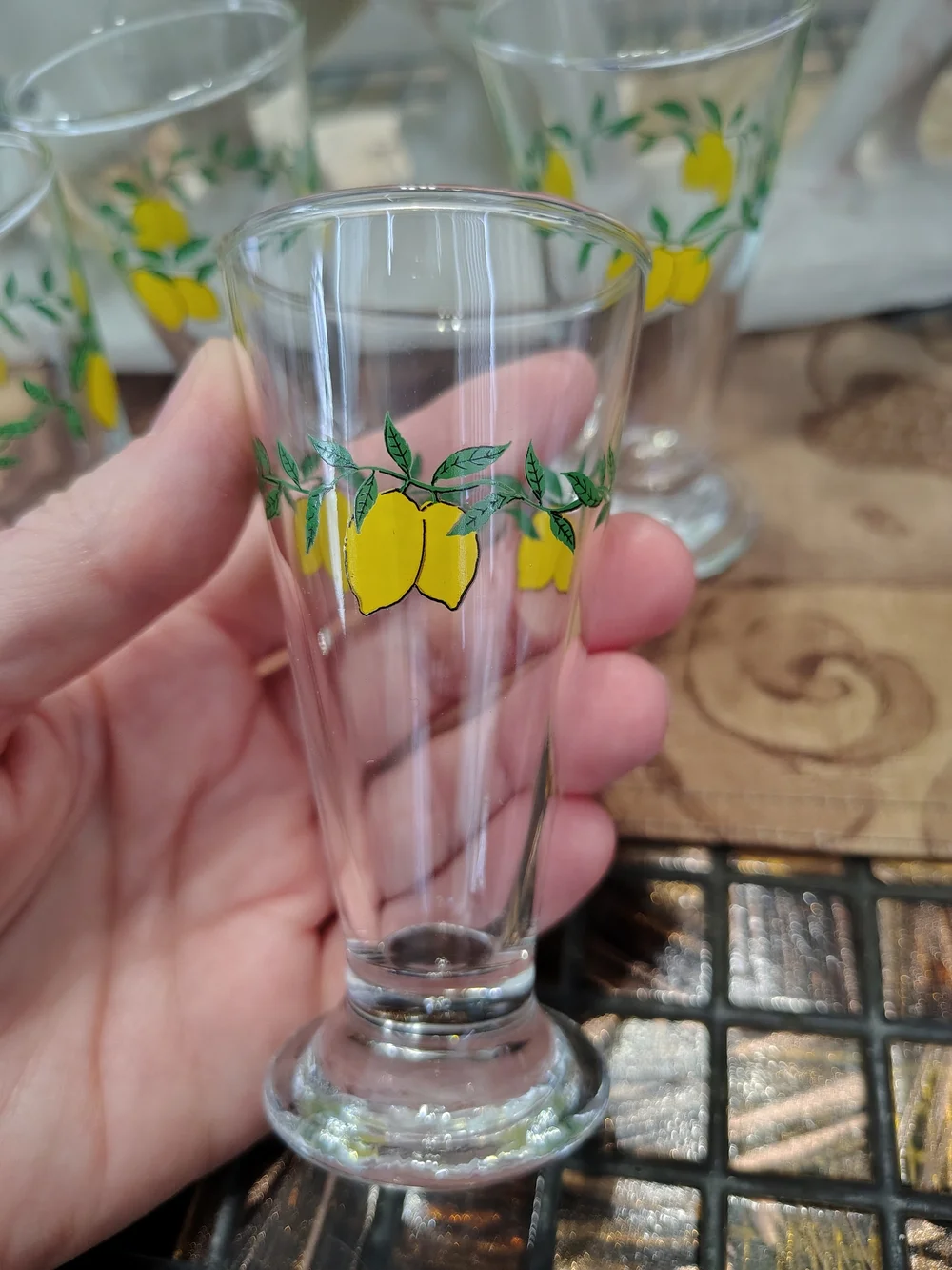 Vintage 2 oz Shot Glass with Lemons 4